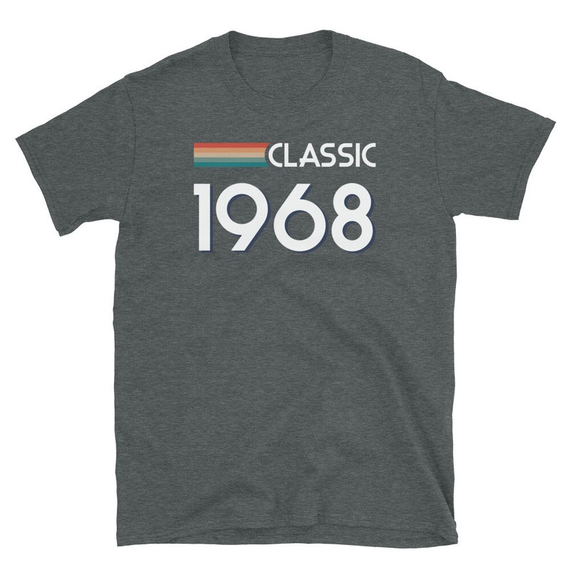 Classic Retro Inspired Graphic Birthday 1968 Vintage Short-Sleeve Unisex T-Shirt