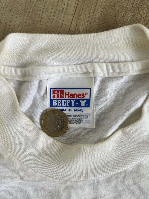 Vintage Hanes Beefy-T Men's Jamaica Graphic Logo Tee White XL Short Sleeve Crew gallery