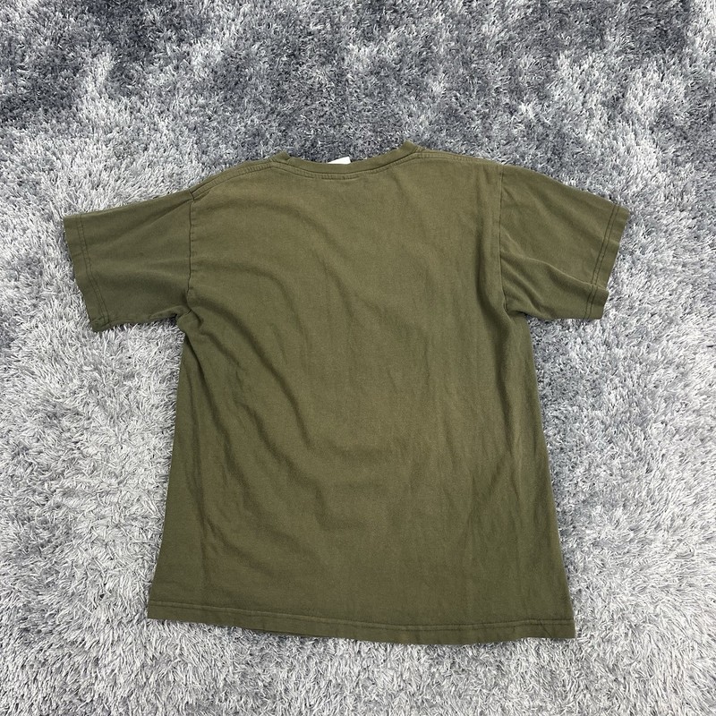 Vintage Army Shirt Adult Medium Green 101st Airborne Division Screaming Eagle 90 gallery