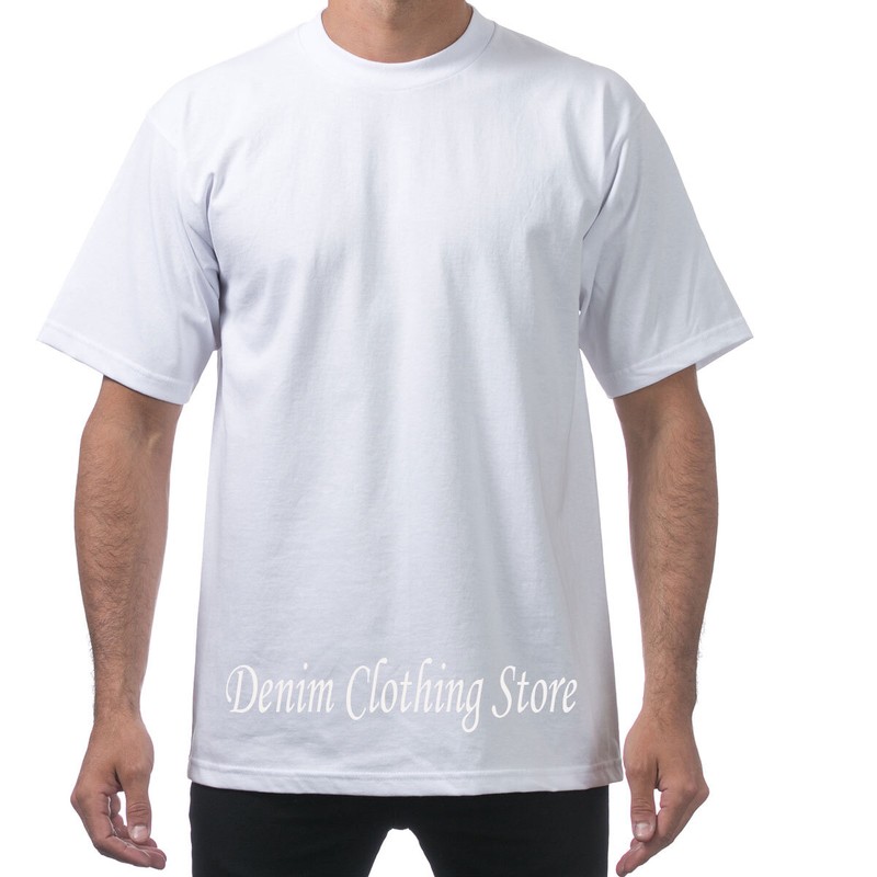 1 NEW PRO CLUB MEN'S BLANK HEAVY WEIGHT CREW NECK SHORT SLEEVE T-SHIRT S - 10XL