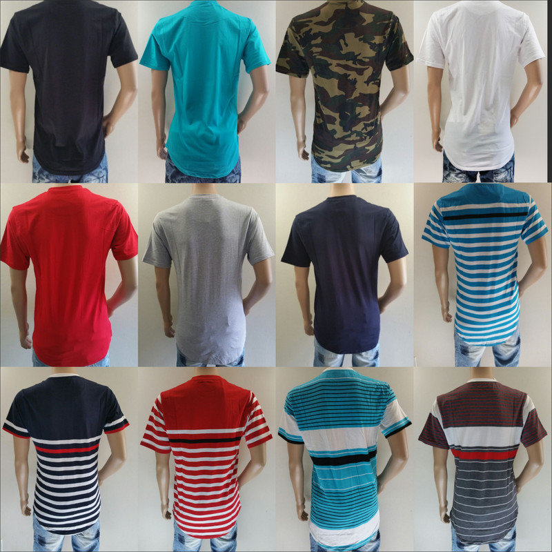 Men's Basic Extended Long T- Shirt Elongated S-4XL 100% COTTON gallery