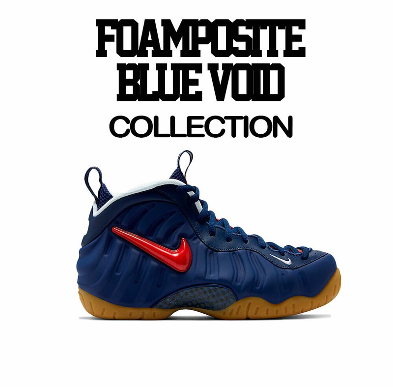 Shirt Match Foamposite Blue Void Foam Shoes Tee - Gods Plan Tee gallery