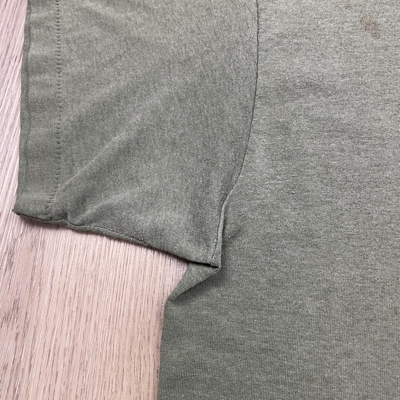 Blank Shirt Mens Large Green Short Sleeve Crewneck Basic Casual Distressed Tee gallery