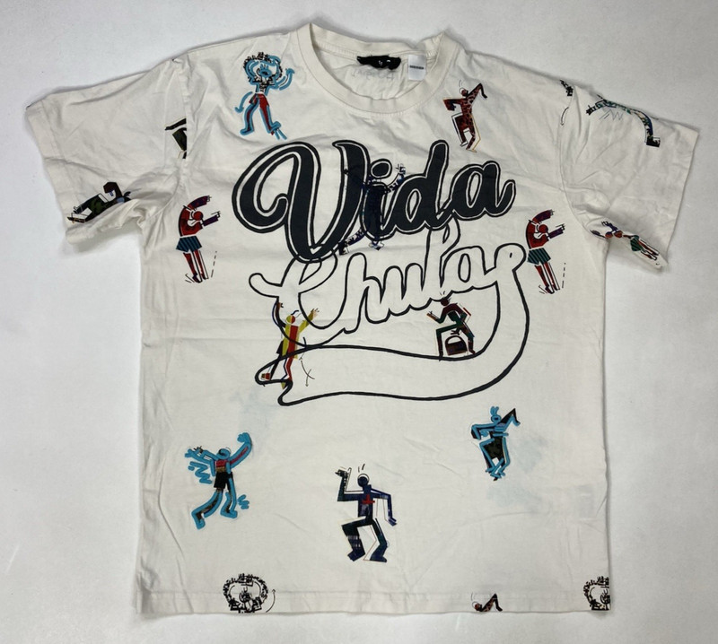 Desigual Vida Chula Dancing Graphic T-Shirt Men Medium Short Sleeve