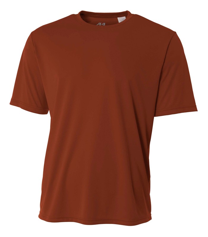 A4 Mens Dri-Fit Workout Running Cooling Performance Crew Jogging T-Shirt - N3142