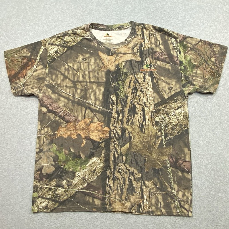 Mossy Oak TShirt Mens Large Break Up Country Camo Outdoor Hunting Distressed