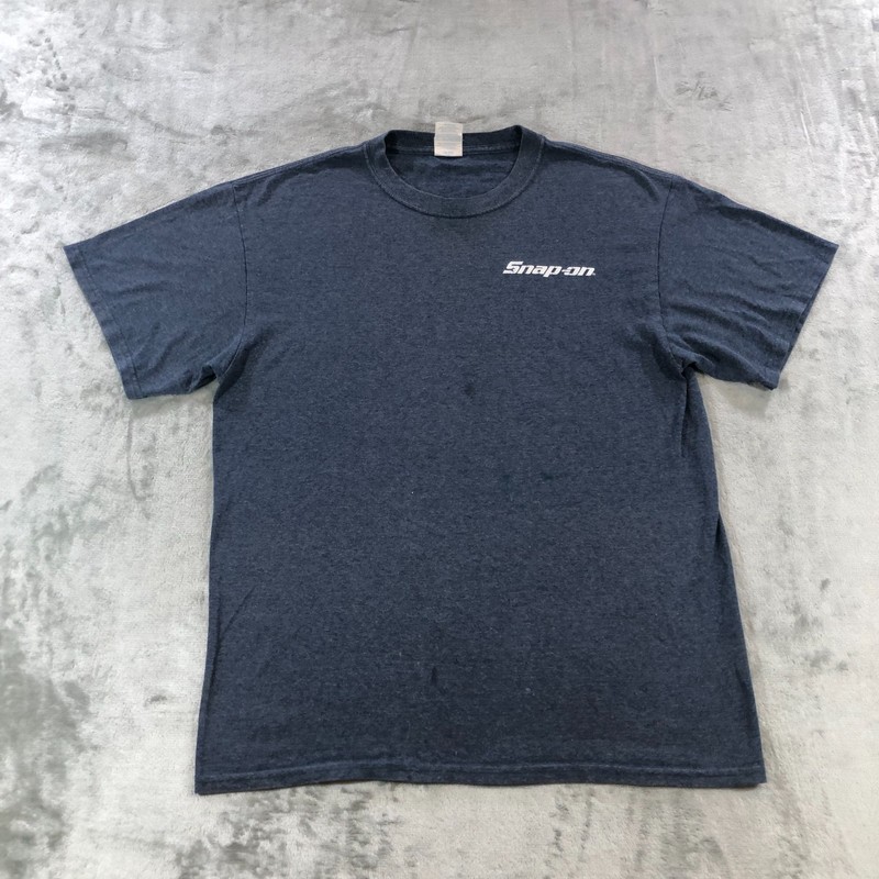 snap on tools shirt mens M blue mechanic shop