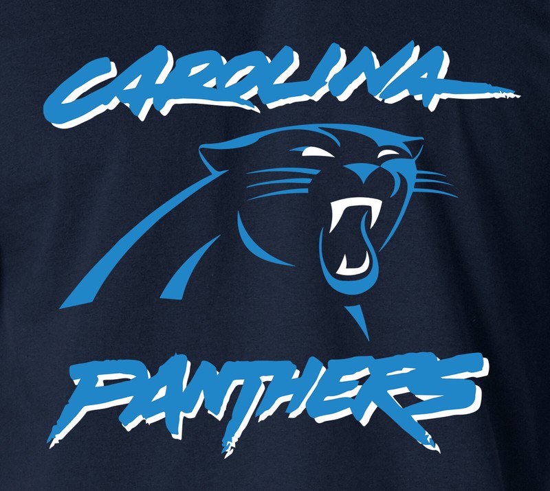 North CAROLINA PANTHERS T-Shirt Charlotte Football Gear Logo on S-6XL Gildan Tee