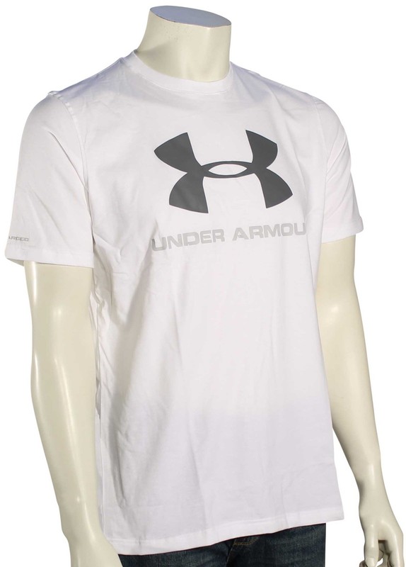 Under Armour Sportstyle Logo T-Shirt – White / Graphite – New