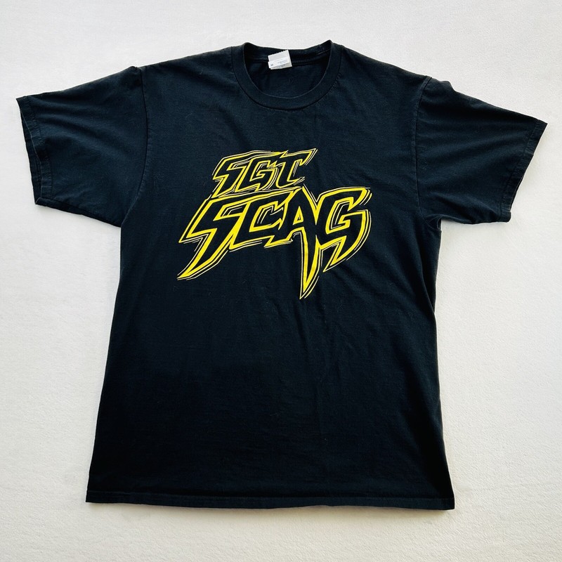 VINTAGE Sgt Scag Shirt Adult Medium Black Band Concert Ska Punk Rock Tour Mens