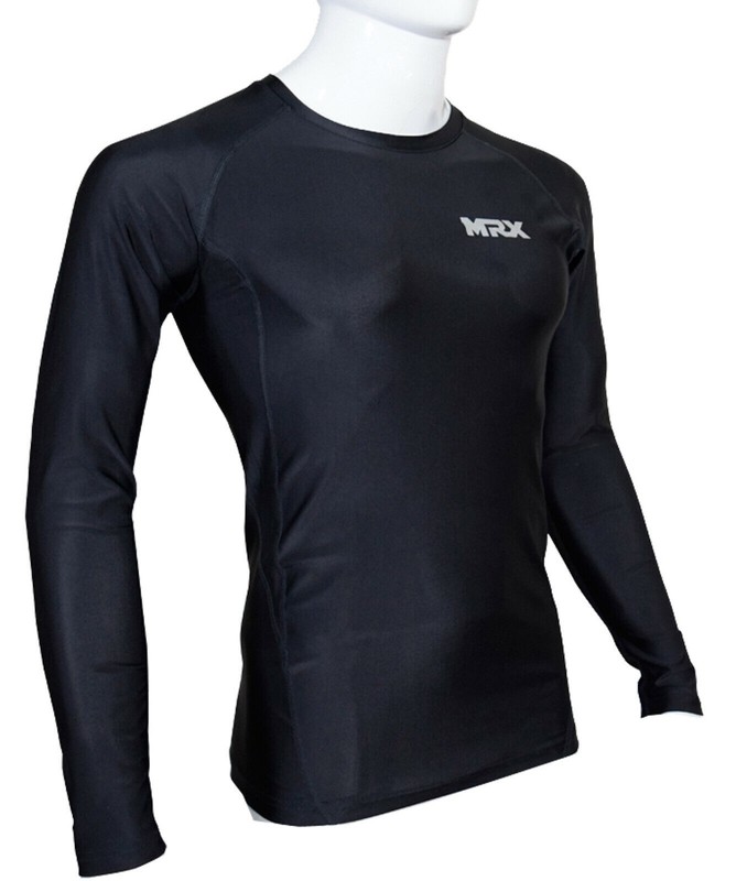 Men’s Compression Shirts Athletic Gym Training Workout Rash Guard Full Sleeve gallery