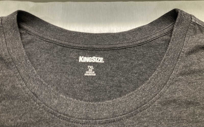 men's 7xl big Kingsize crewneck s sleeve pocket tee shirt Heather Charcoal Grey gallery
