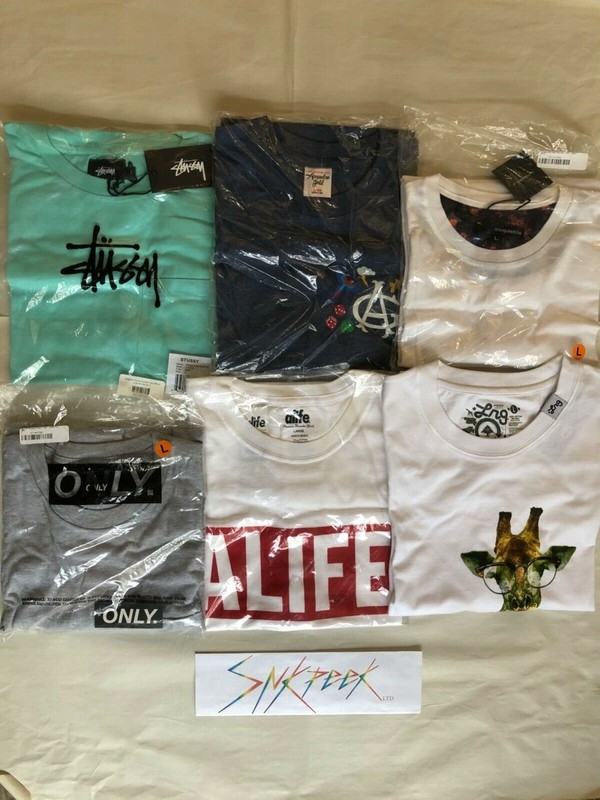 Lot of (6) Stussy, LRG, ALIFE, ONLY NY, The Quiet Life T-Shirts 2015 Men’s US L