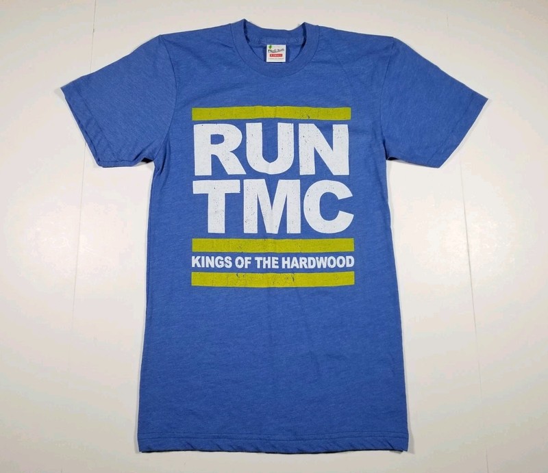 Run TMC Golden State Warriors Men’s X-Small T-shirt ( XS ) Blue Basketball Tee