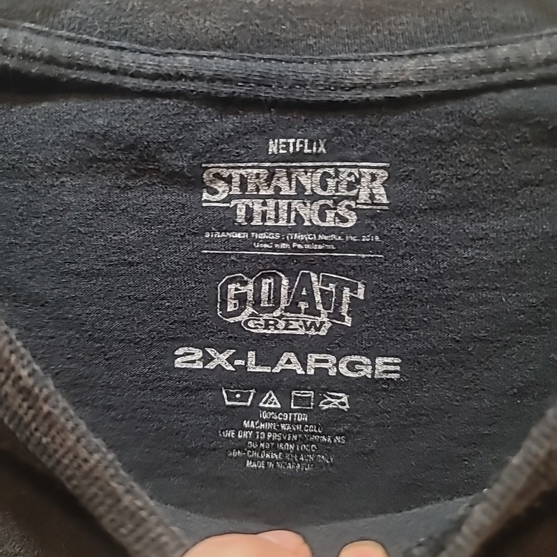 Stranger Things Steve Harrington Goat Crew Vintage Style T-Shirt Sz. 2XL gallery