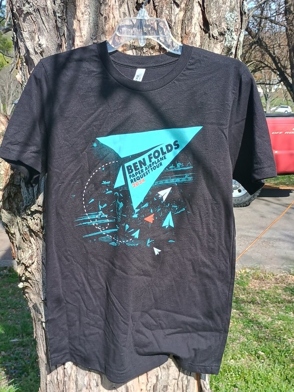 Ben Folds Paper Airplane Request Tour 2024 Graphic Print Size M T-Shirt NWOT