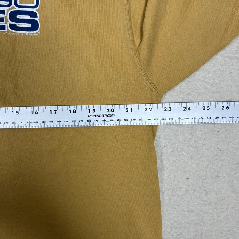 Y2K San Diego Padres Sand Shirt Mens Size L 22.5x28 MLB Tan Retro Logo gallery