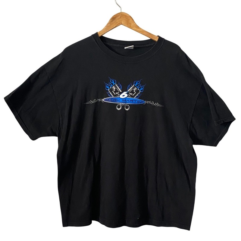 Mark Martin NASCAR #6 Viagra Racing T-Shirt Delta Magnum Weight 2XL Black