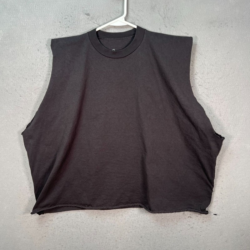Yeezy Kanye West Vultures Sleeveless T Shirt Adult OVERSIZED Black #1