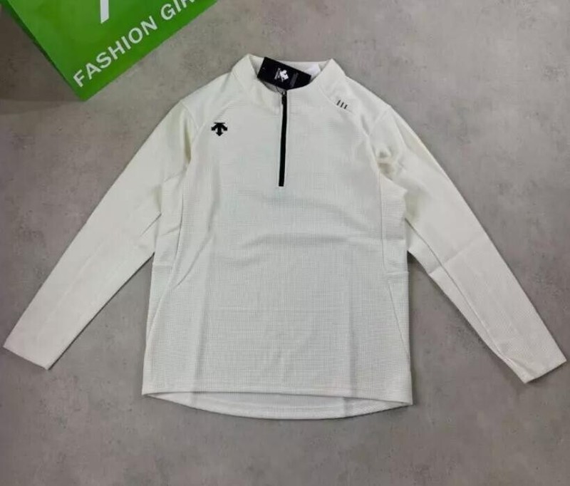Descente Half Zipper Quick Drying Huagefu Long Sleeves T-shirt
