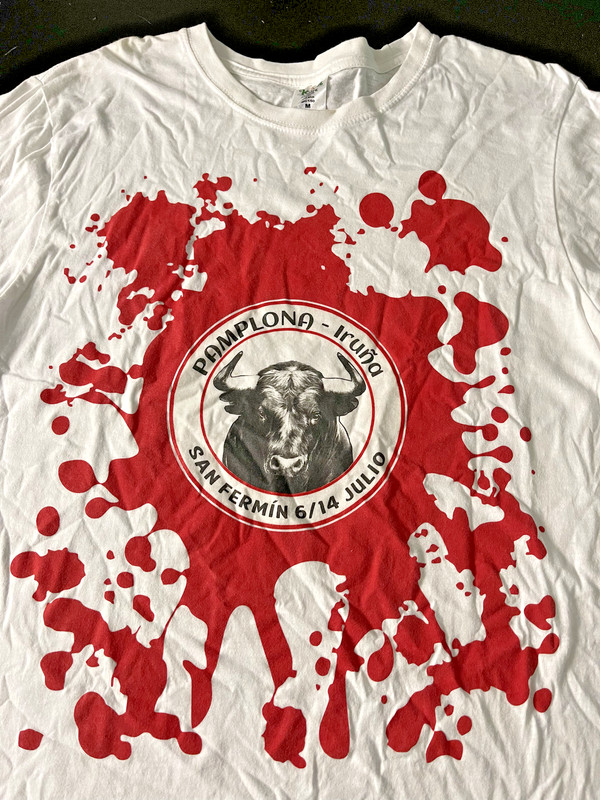 Running of the Bulls, Pamplona T-Shirt, Keya Europe Tag, Size: Medium