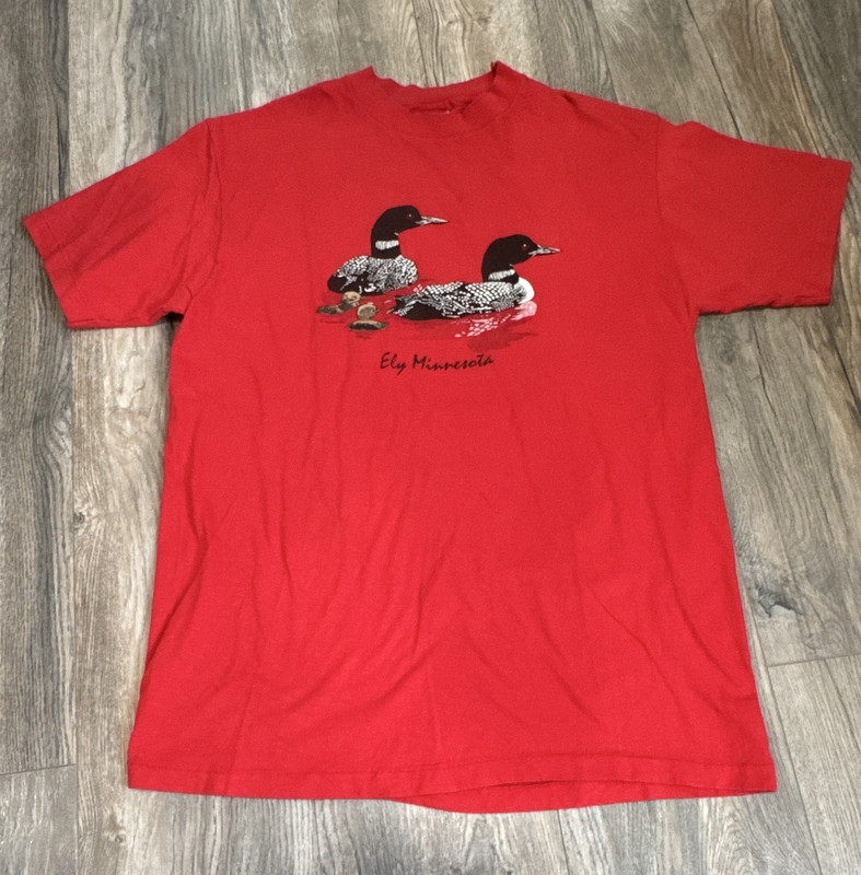 Vintage 1982 Hanes Beefy-T Made in USA Red Graphic Men’s Large
