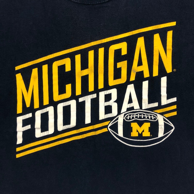 New Agenda Michigan Football T-Shirt Mens Large Navy Blue Wolverines NCAA Tee gallery