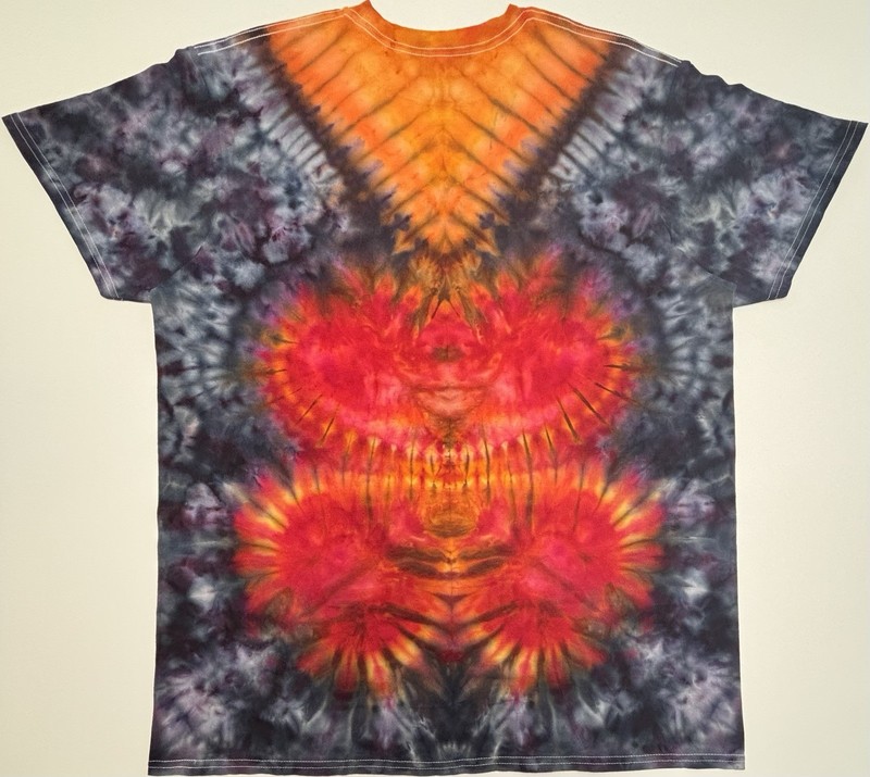 Handmade Ice Tie Dye Adult T-Shirt Size XL Multicolor George Long Length Tee NEW gallery