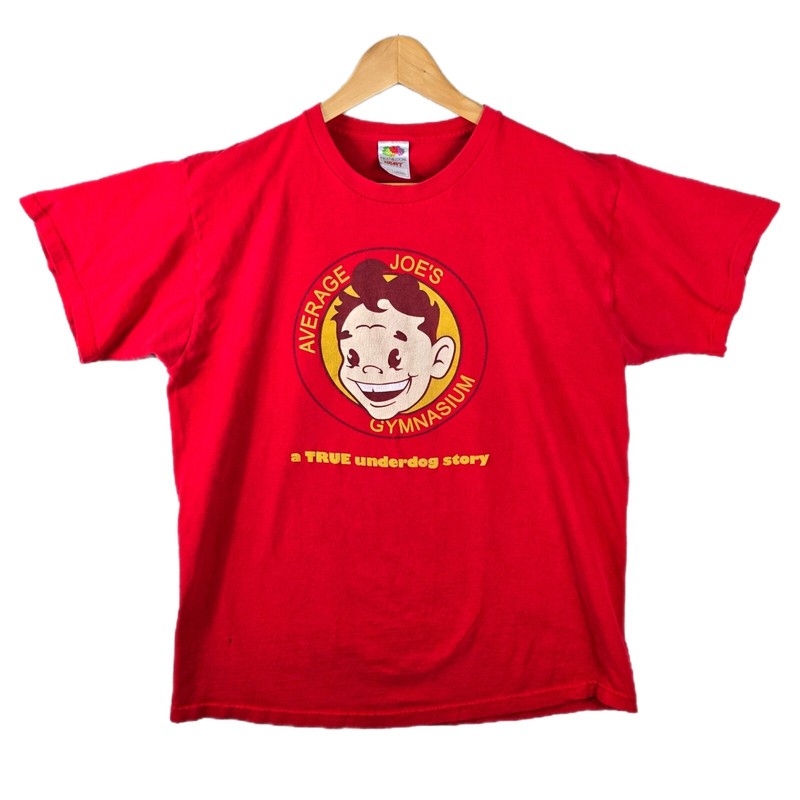 Vintage Dodgeball Average Joe’s Gym Movie Promo Shirt Size Large 2004 Comedy Y2K