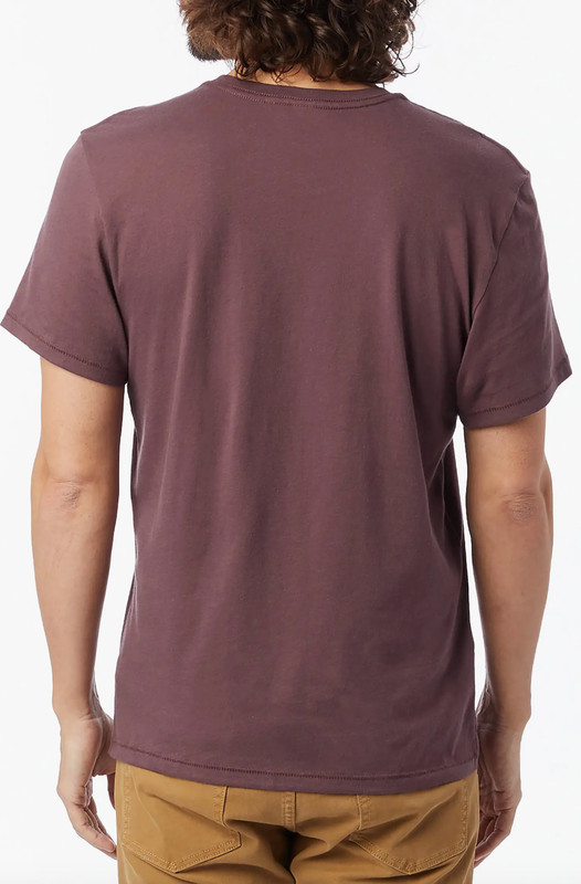 Alternative L72645 Mens Dark Plum Crew Neck Solid Tee Size M gallery