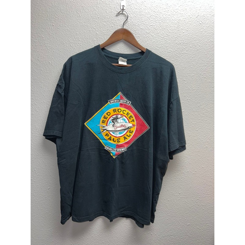 Red Rocket Shirt Pale Ale Colorado Springs Bristol’s Graphic Black beer Tee XXL