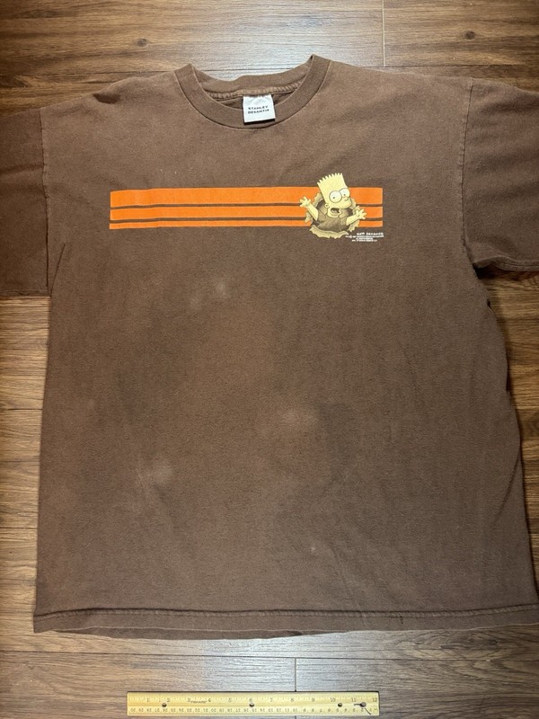 Vtg 1997 The Simpsons Stanley DeSantis Bart Simpson Brown T-shirt Size X-large gallery