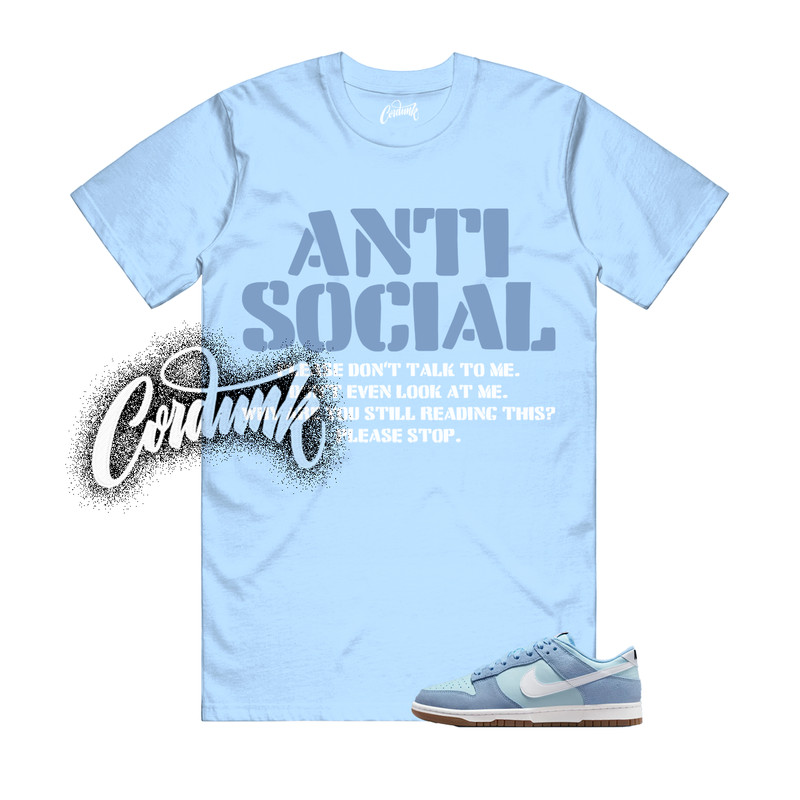 Dunk Psychic Glacier Blue White T Shirt Match AS