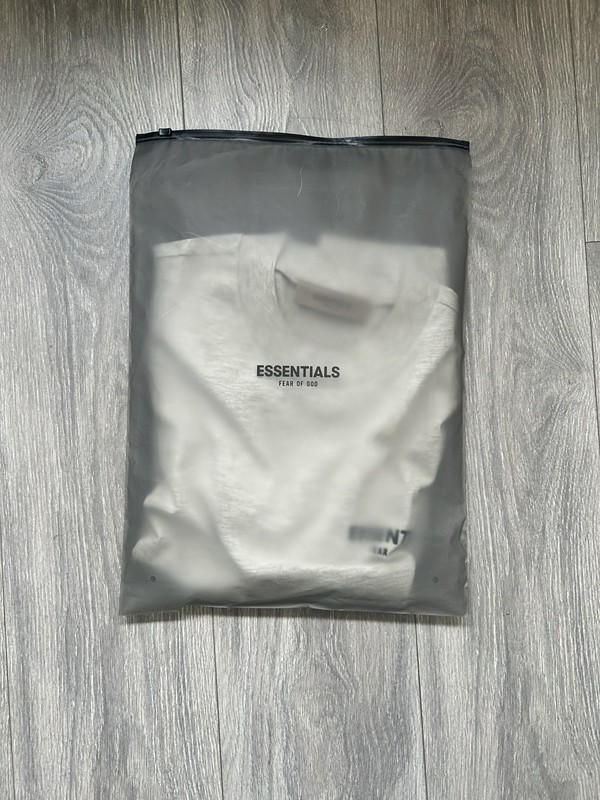 NWT, Size XS | Essentials Fear of God light oatmeal tee gallery