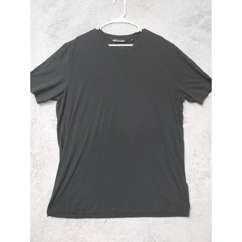 Travis Mathew Shirt Mens XXL 2XL Cloud Tee V Neck Pima Cotton Modal Blend Black gallery