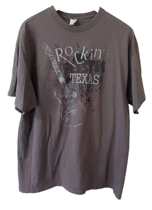 Delta Pro Magnum Weight Graphic T-Shirt Mens XL Gray Crew Neck Texas
