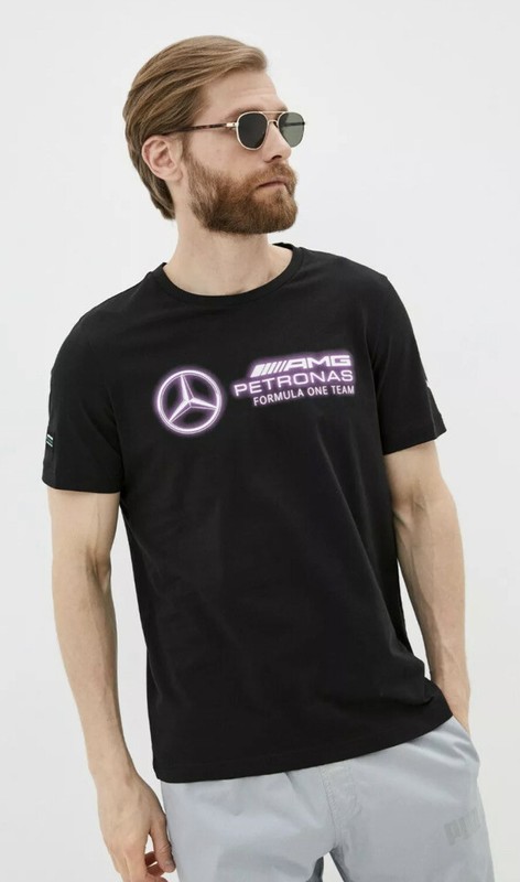 BRAND NEW MENS PUMA MERCEDES-BENZ MAPF1 LOGO TEE 599515 05 PUMA BLACK