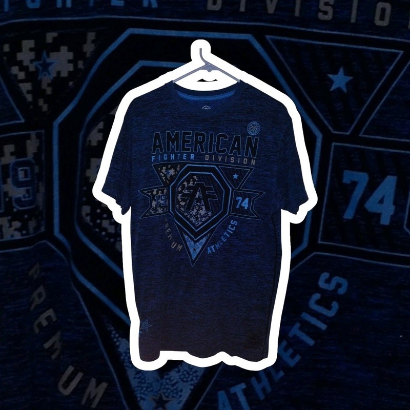 American Fighter Premium Athletics Blue Graphic Print Men’s Lightweight T-Shirt