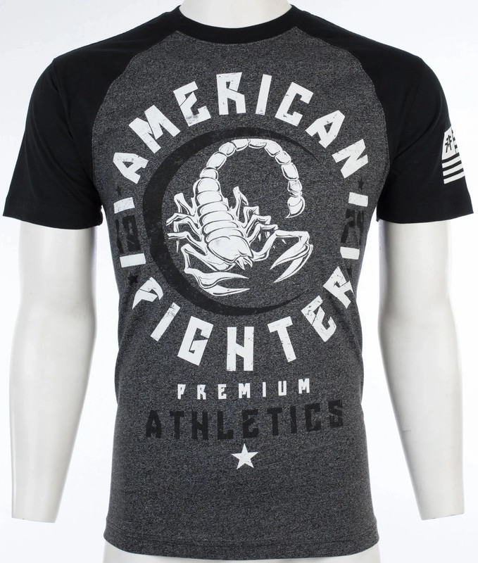 American Fighter Mens T-Shirt MICHIGAN Athletic BLACK GREY Biker MMA gallery