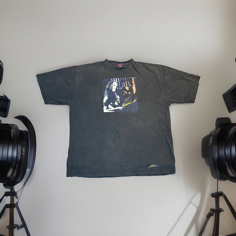 Vintage Karl Kani Jeans Embroidery T-Shirt Oversized 3XL Faded Hip Hop 90s Tupac