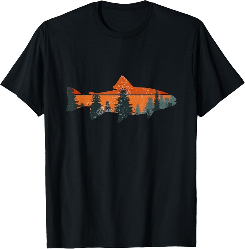 Trout Fly Fishing Nature Outdoor Fisherman Gift Unisex T-Shirt