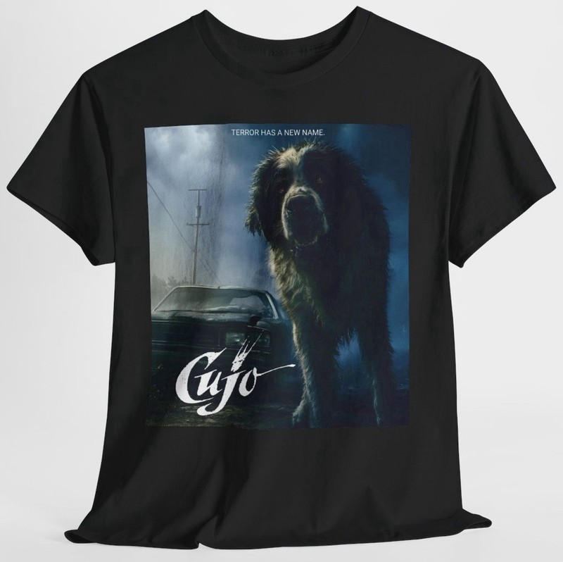 Cujo T Shirt – 80’s Stephen King Classic Killer Dog Horror Art Tee