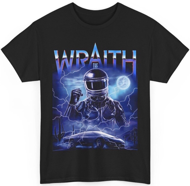 The Wraith T Shirt – 80’s Sci Fiction Classic Poster Art – New
