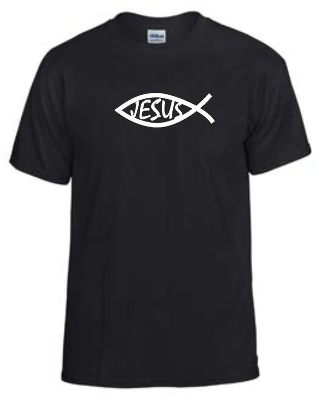 Jesus fish t-shirt Size Large Love Jesus Christian Christ God t-shirts bible
