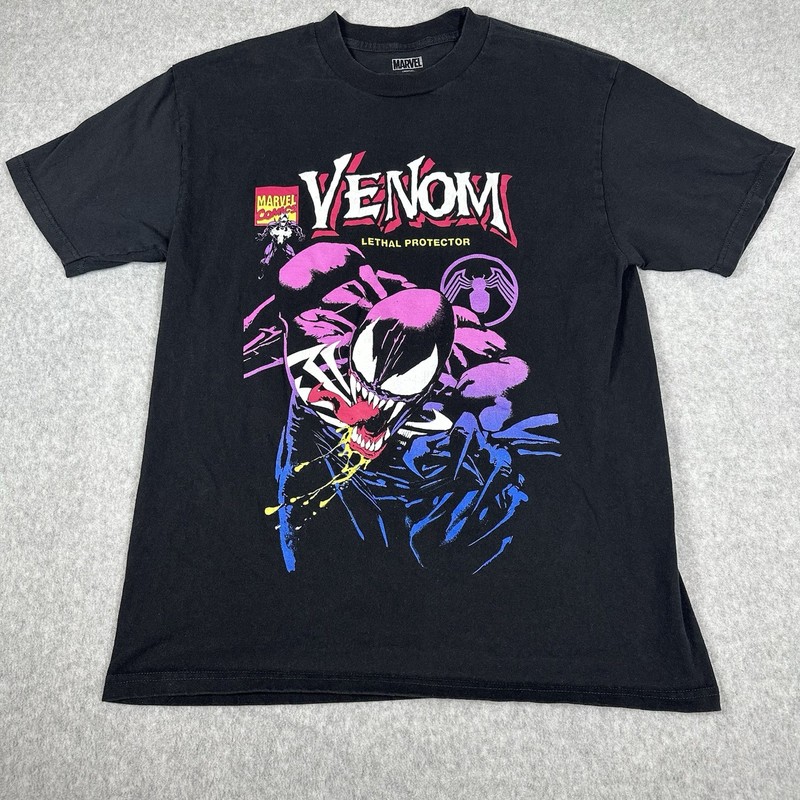 Marvel Venom Lethal Protector T-Shirt Men’s Medium Licensed Superhero Tee Unisex
