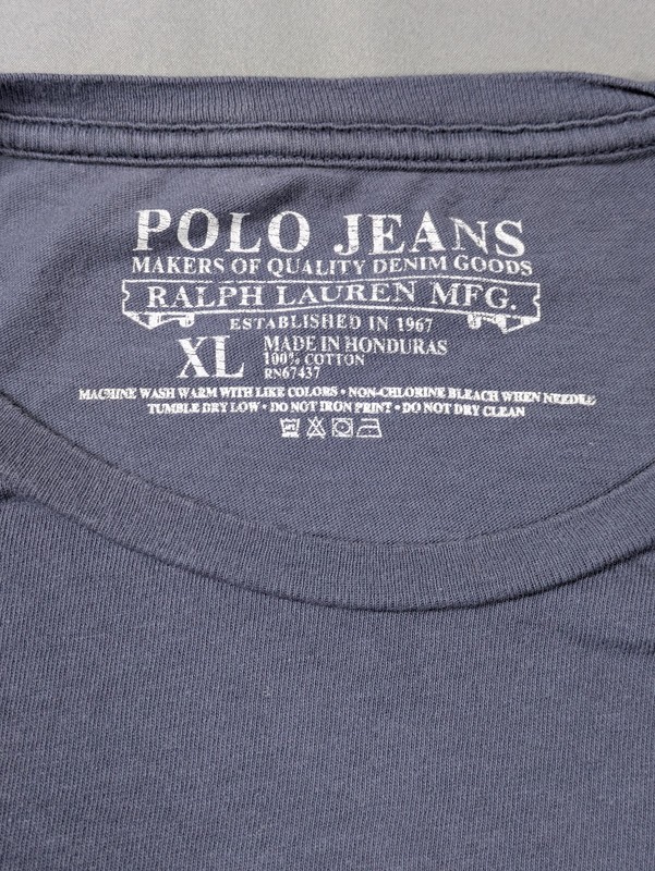 Vintage Polo Jeans Shirt Mens XL Blue Ralph Lauren Single Stitch Tagless NYC gallery