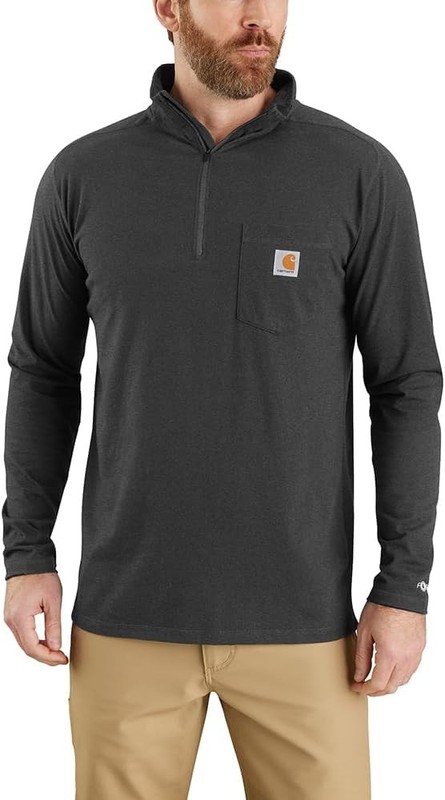 Carhartt Men’s 104255 Force® Relaxed Mens Force Fit Quarter Zip Pocket TShirt
