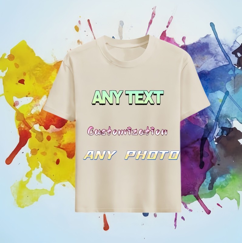 Customized T-shirts, personalized, add your own words - made of 100% cotton gallery