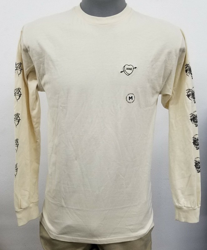 Vans Love Hate Seed Pearl Men’s L/S Crew Neck T-Shirt NWT $29.50 Choose Size