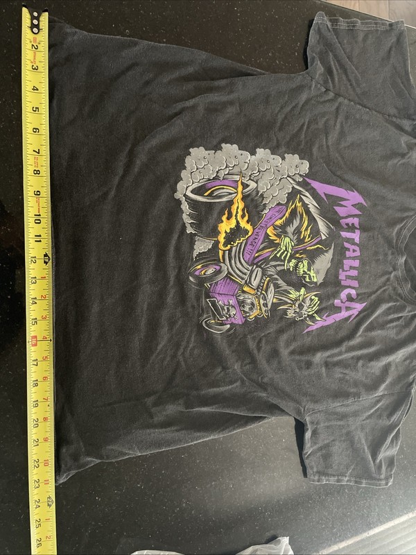 Metallica Skeleton Race Shirt XL Here Comes Revenge Rat Fink Hot Rod NEW gallery